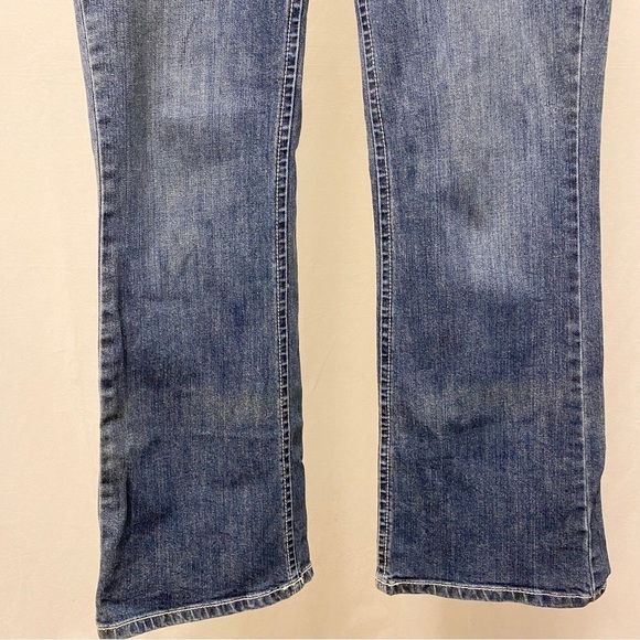 Wrangler Sz 11 Rock 47 Ultra Low Rise Jeans Cowhide Accents Embroidered Women’s - Picture 6 of 14